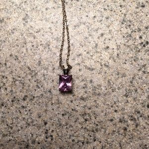 Purple stone necklace
